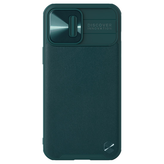 Husa din piele Nillkin CamShield verde pentru Apple Iphone 13 Pro MAX