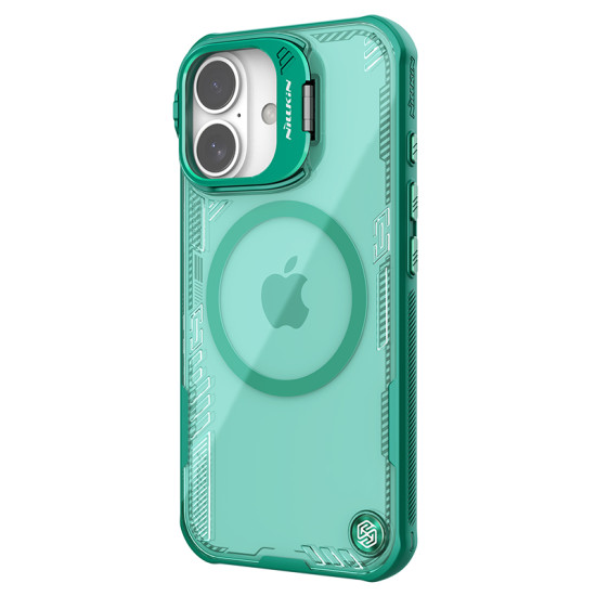 Husa magnetica transparentă protectie spate si camera foto verde pentru Apple iPhone 16