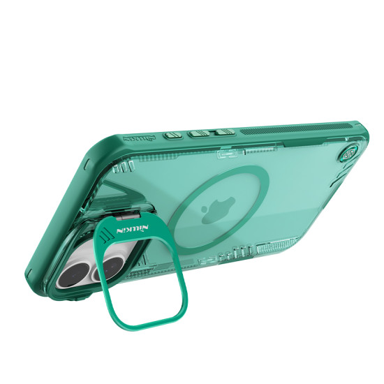 Husa magnetica transparentă protectie spate si camera foto verde pentru Apple iPhone 16