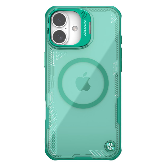 Husa magnetica transparentă verde pentru Apple iPhone 16 Plus