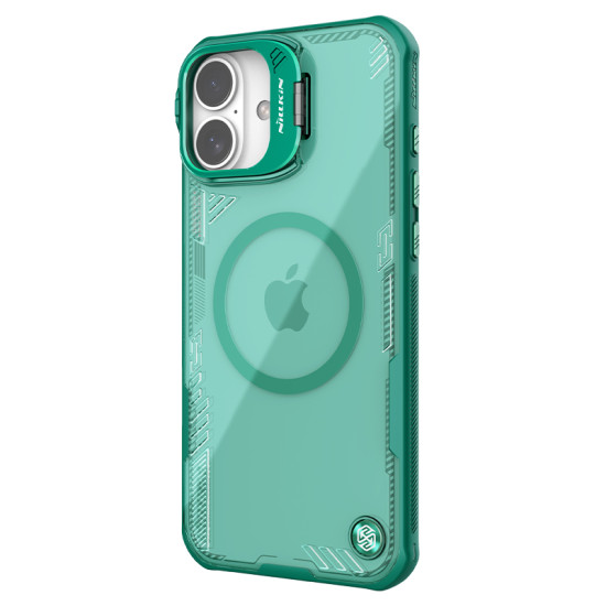 Husa magnetica transparentă verde pentru Apple iPhone 16 Plus