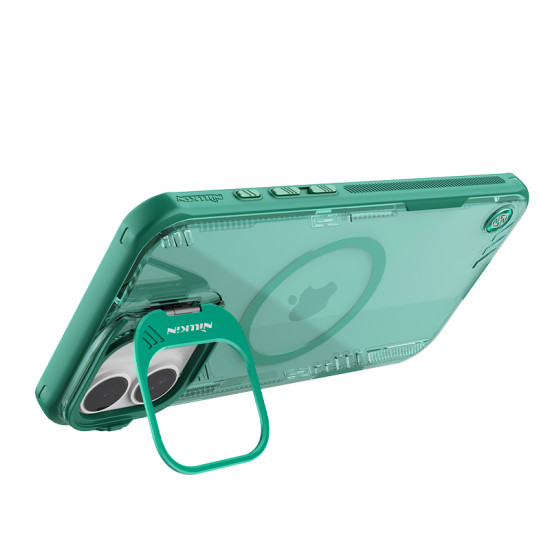 Husa magnetica transparentă verde pentru Apple iPhone 16 Plus