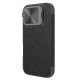 Husa din piele negru de lux QIN Prop pentru Apple iphone 16 Pro Max