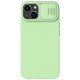 Husa Magnetica CamShield Silky din silicon pentru iPhone 15 Verde