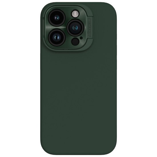 Husa Magnetica LensWing Silky din silicon  pentru iPhone 15 Pro Verde