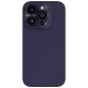 Husa Magnetica LensWing Silky din silicon pentru iPhone 15 Pro Violet închis