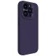 Husa Magnetica LensWing Silky din silicon pentru iPhone 15 Pro Violet închis