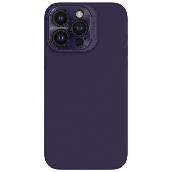 Husa Magnetica LensWing Silky din silicon pentru iPhone 15 Pro Max Violet închis