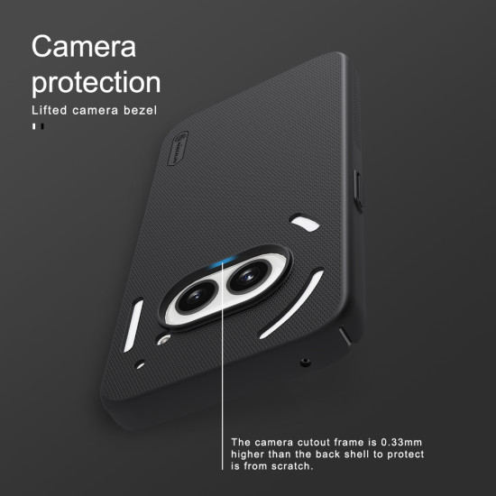 Husa protectie spate din plastic negru pentru Nothing phone 2A