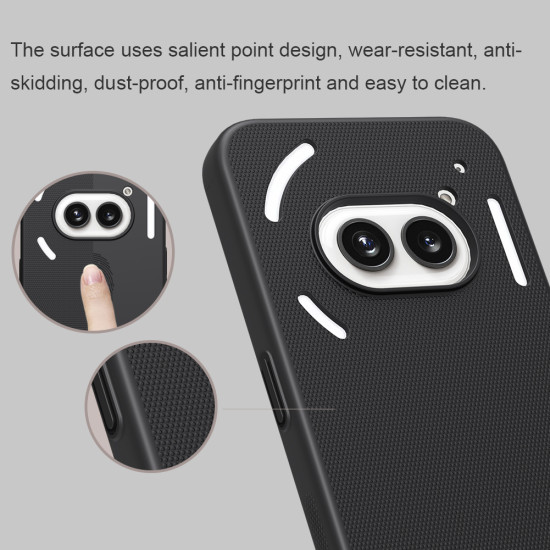 Husa protectie spate din plastic negru pentru Nothing phone 2A