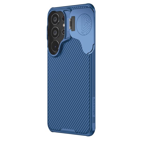 Husa magnetica protectie spate si camera foto albastru pentru Samsung S24