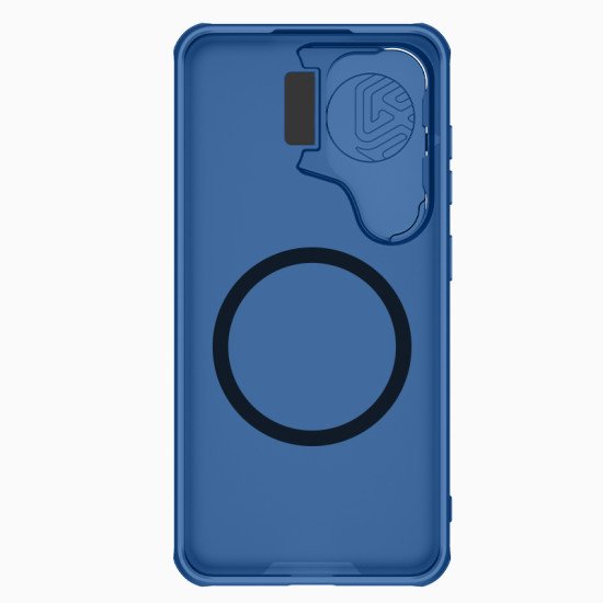 Husa magnetica protectie spate si camera foto albastru pentru Samsung S24