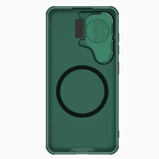 Husa magnetica protectie spate si camera foto verde pentru Samsung S24