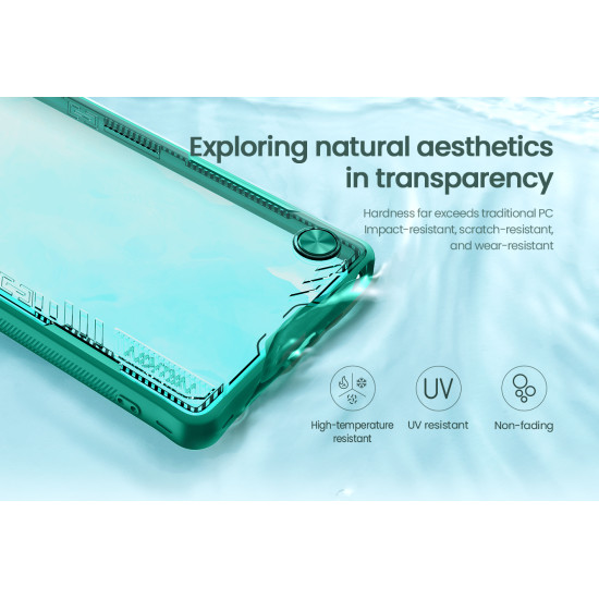 Husa magnetică transparentă verde pentru Samsung S25 Ultra