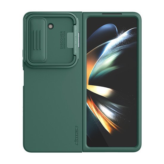 Husa Cover Nillkin CamShield Silky Silicone pentru Samsung Z Fold 5 5G verde