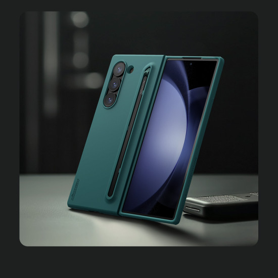 Husa din silicon Flex Pure Fold Case (versiunea S Pen) pentru Samsung Galaxy Z Fold 6 5G, verde