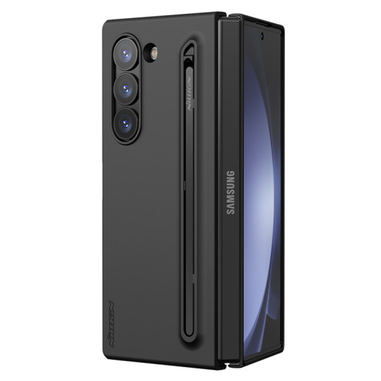 Husa din silicon Flex Pure Fold Case (versiunea S Pen) pentru Samsung Galaxy Z Fold 6 5G, neagră