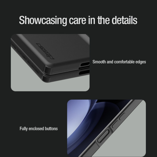 Husa din silicon Flex Pure Fold Case (versiunea S Pen) pentru Samsung Galaxy Z Fold 6 5G, neagră