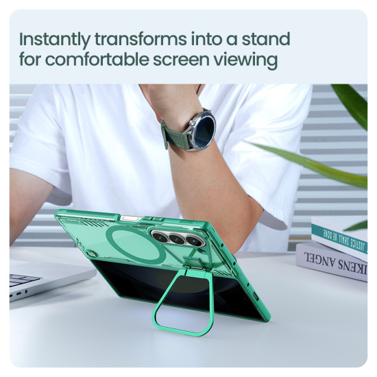 Samsung Z Fold 6 5G Iceblade Fold husa magnetică transparentă verde