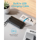 Bancă de energie VEGER 10000 mAh cu cabluri încorporate Micro USB / Type C / Lightning C10 (W1116)