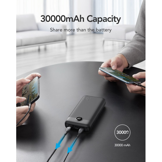 Bancă de energie VEGER 30000 mAh PD QC3.0 3A 20W L30 (W3008PD)