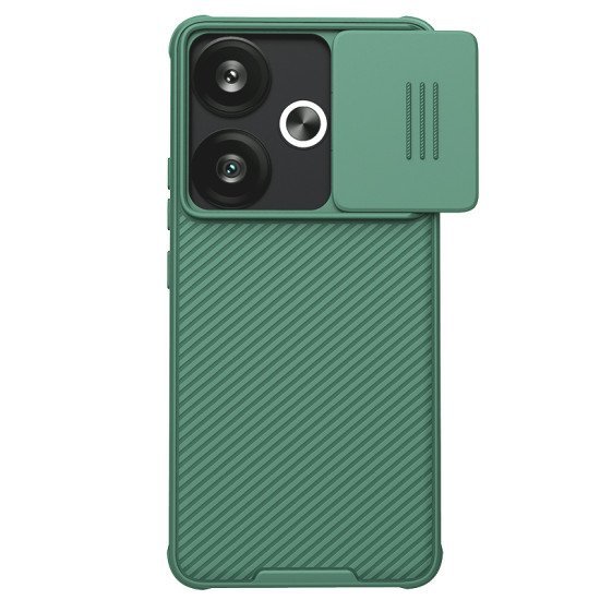 Husa protectie spate si camera foto verde pentru Poco F6 5G