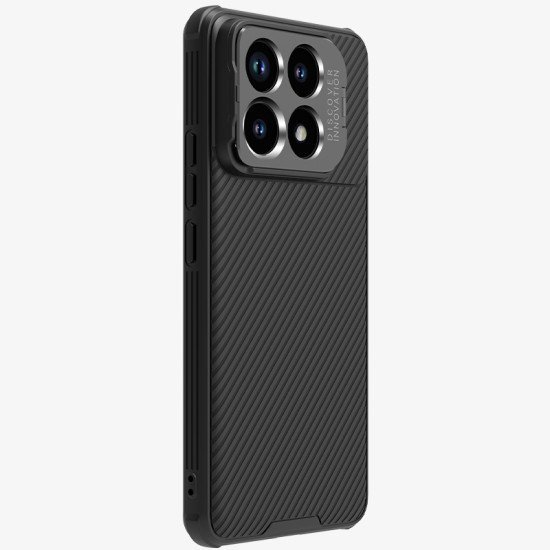 Husa magnetica protectie spate si camera foto (cu decupaj pentru camere) negru pentru Poco F6 Pro 5G