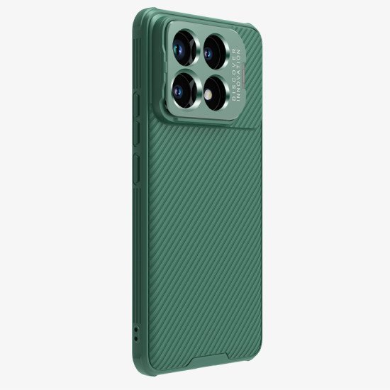 Husa magnetica protectie spate si camera foto (cu decupaj pentru camere) verde pentru Poco F6 Pro 5G