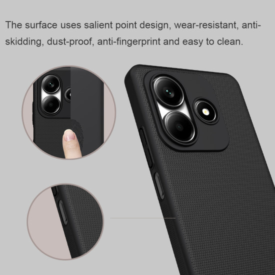 Husa protectie spate din plastic neagră pentru Redmi Note 14 5G