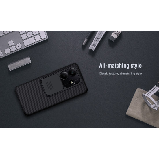 Husa protectie spate si camera foto albastră pentru Redmi Note 14 5G