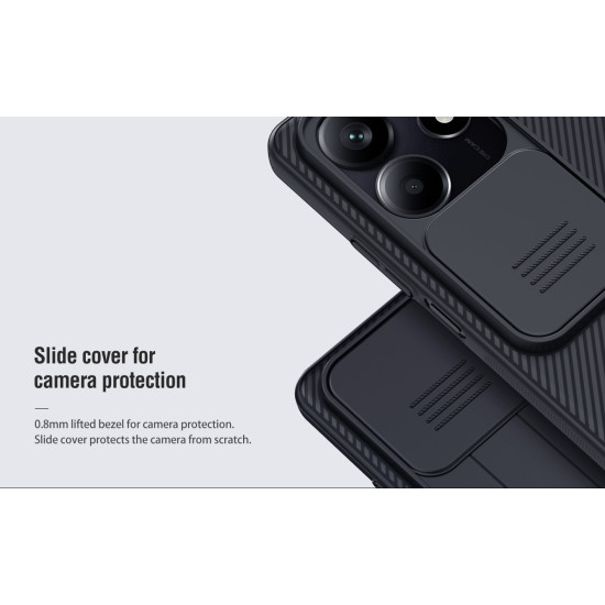 Husa protectie spate si camera foto albastră pentru Redmi Note 14 5G