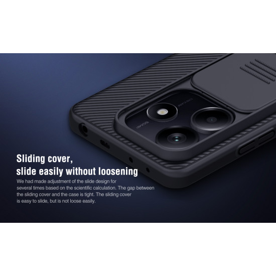 Husa protectie spate si camera foto albastră pentru Redmi Note 14 5G