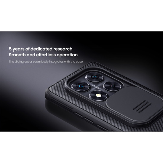 Husa protectie spate si camera foto albastră pentru Redmi Note 14 Pro 5G / POCO X7