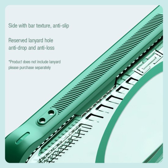 Husa magnetica transparentă protectie spate si camera foto verde pentru Xiaomi 14 Ultra