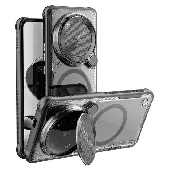 Husa magnetica transparentă protectie spate si camera foto negru pentru Xiaomi 14 Ultra